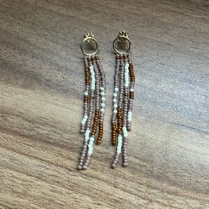 Handmade beaded dangle earrings! NEW!